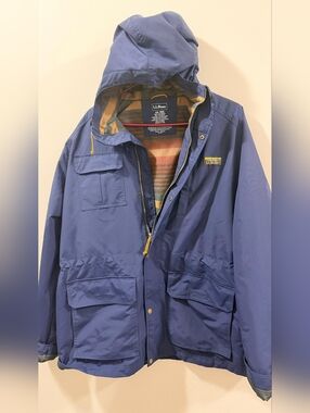 L.L. Bean Men's Hooded Field Jacket in Blue